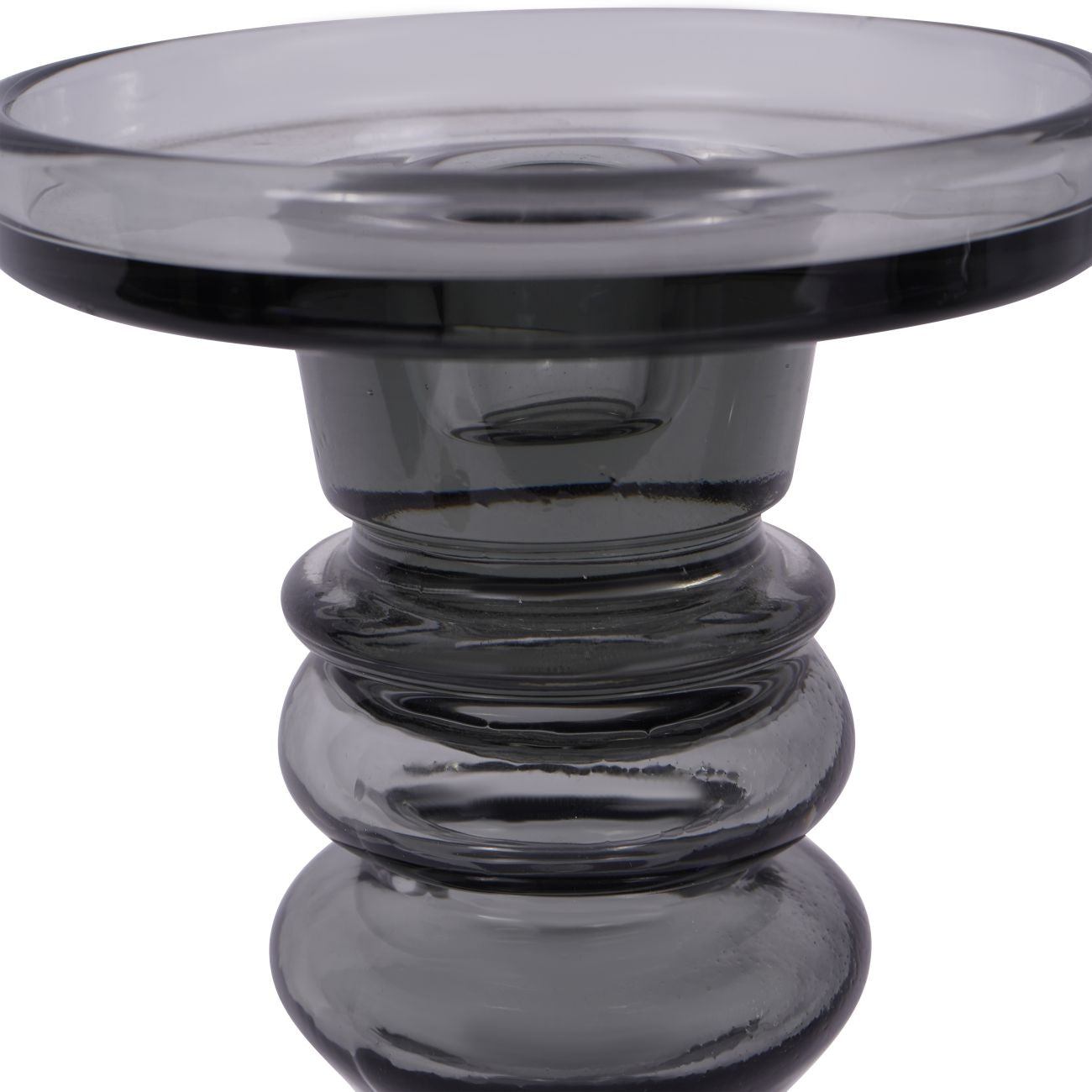 Vitrum Smoked Glass Candle Holder | Large